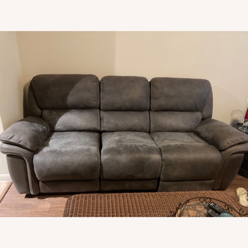 Used Proctor Gray Double Reclining Sofa for sale on AptDeco