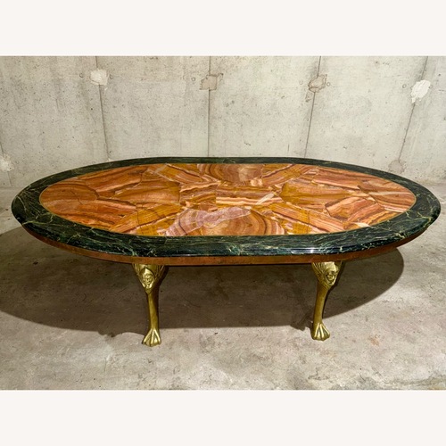Used Vintage Muller’s Onyx & Brass Coffee Table for sale on AptDeco