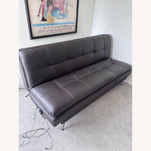 Used Faux Leather Futon / Convertible Sleeper Sofa for sale on AptDeco