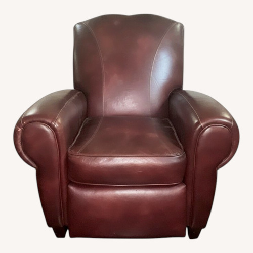 Used 2 Burgundy Leather Style Lounge Chairs for sale on AptDeco