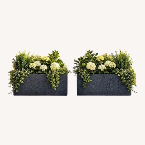 Used Restoration Hardware Paxos Square Planters - Set of 2 for sale on AptDeco