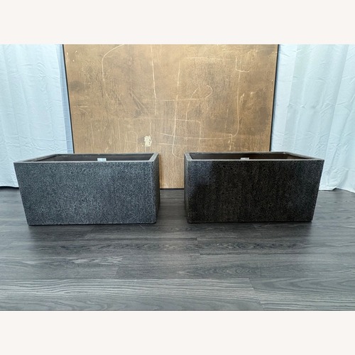 Used Restoration Hardware Paxos Square Planters - Set of 2 for sale on AptDeco