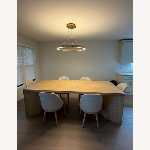 Used Crate & Barrel Natural Wood Dining Set for sale on AptDeco
