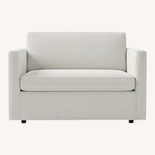 Used West Elm Harris Light Gray Fabric Chair and a Half for sale on AptDeco