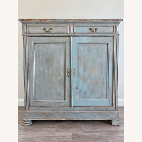 Used Gray Blue Armoire for sale on AptDeco