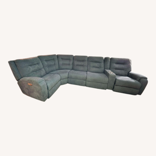 Used FlexSteel Gray Reclyner Sectional Sofa for sale on AptDeco