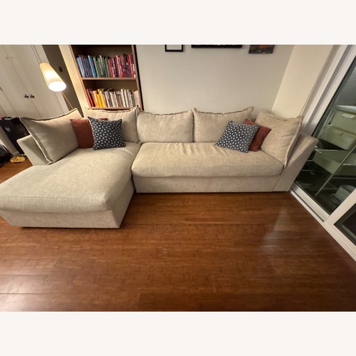 Used Joybird Wilder Natural Fabric 2 Piece Sectional for sale on AptDeco