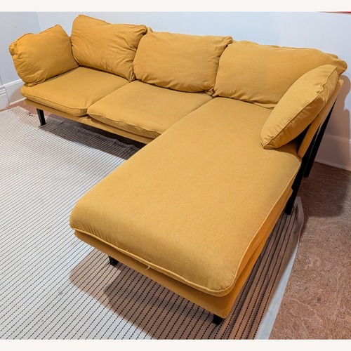 Used Floyd Yellow Fabric 2 Piece Sectional for sale on AptDeco