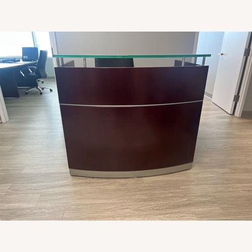 Used Napoli Veneer Series Reception Desk for sale on AptDeco