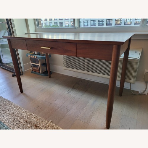 Used Rejuvenation Shaw Mid-Century Light Brown Wood Desk for sale on AptDeco