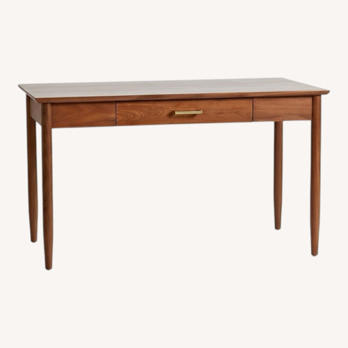 Used Rejuvenation Shaw Mid-Century Light Brown Wood Desk for sale on AptDeco