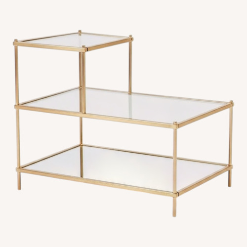 Used West Elm Terrace Gold Glass Side Tables for sale on AptDeco