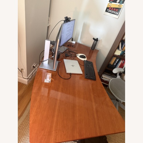 Used Vintage/Antique Finds Dark Brown Wood Desk for sale on AptDeco