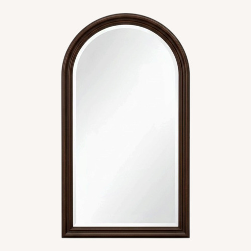 Used Home Meridian Light Brown Wood Wall Mirror for sale on AptDeco