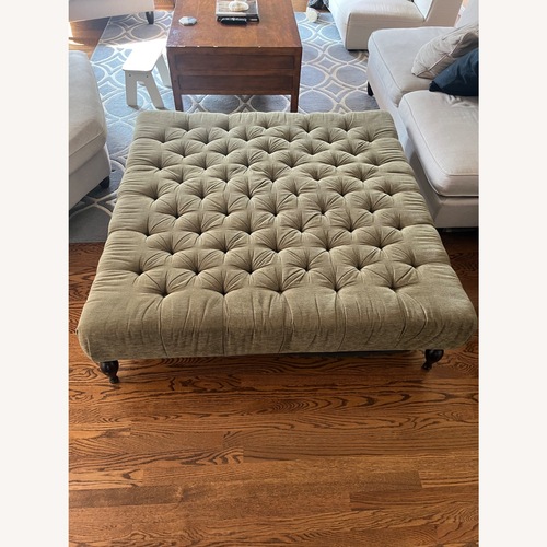 Used Restoration Hardware 60” Square Tufted Ottoman for sale on AptDeco