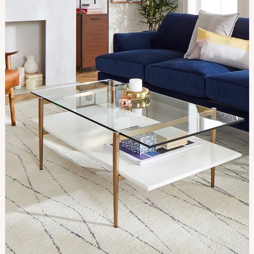 Used West Elm Mid-Century Art Display Coffee Table for sale on AptDeco