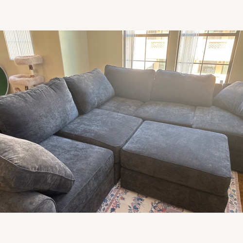 Used Lovsac Blue Sectional for sale on AptDeco