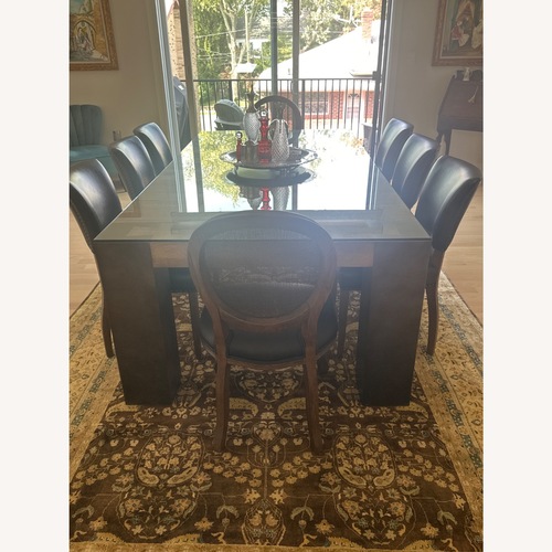 Used Arhaus Telluride Dark Brown Wood Dining Table for sale on AptDeco