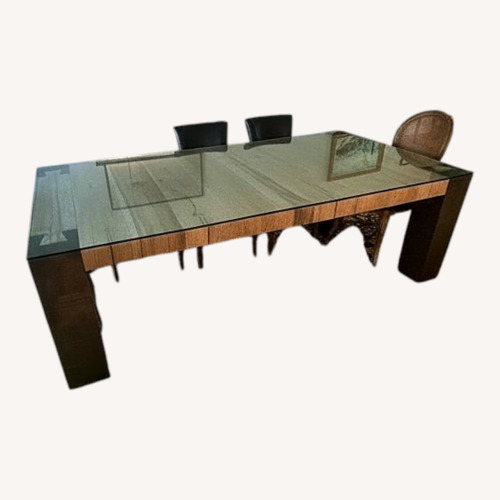 Used Arhaus Telluride Dark Brown Wood Dining Table for sale on AptDeco