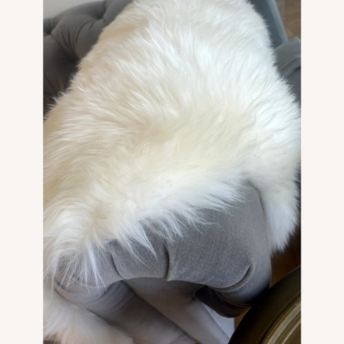 Used Genuine Sheepskin Rug Ivory White, 2 x 3 ft for sale on AptDeco