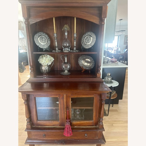 Used Vintage/Antique Finds Dark Brown Wood Sideboard for sale on AptDeco