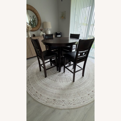 Used Round Wood Dining Table With Chairs for sale on AptDeco