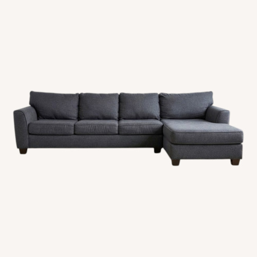 Used Blue Sectional Sofa with Chaise for sale on AptDeco