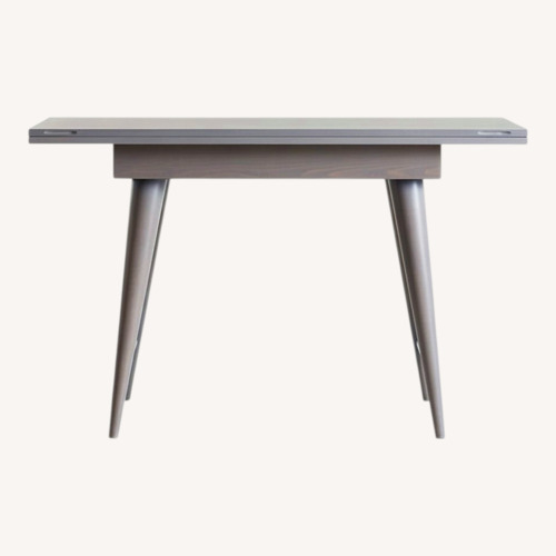 Used Crate & Barrel Olivier Dove Grey Desk Dining Table for sale on AptDeco