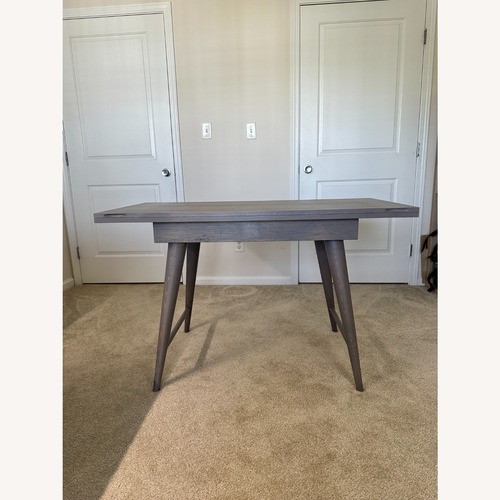 Used Crate & Barrel Olivier Dove Grey Desk Dining Table for sale on AptDeco