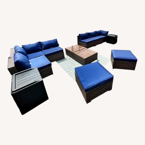 Used 10-piece Wicker Sectional Sofa Set for sale on AptDeco