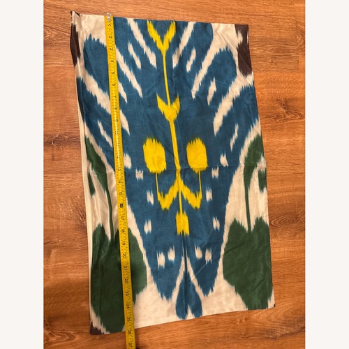 Used Pottery Barn Aria Ikat Print Silk Lumbar Pillow Cover for sale on AptDeco