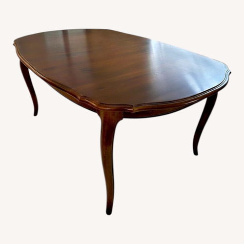 Used Ethan Allen Dark Brown Wood Dining Table for sale on AptDeco