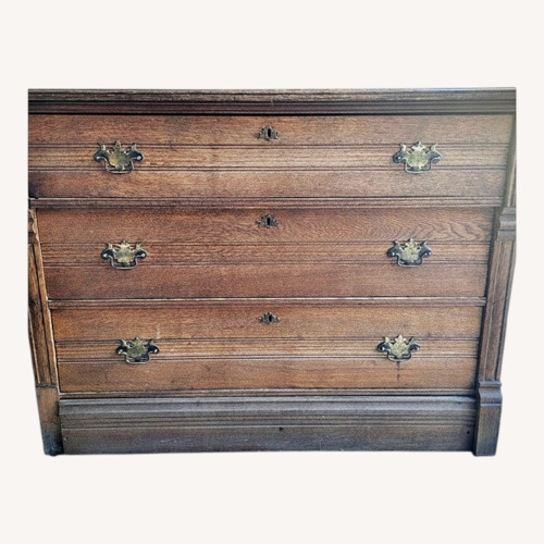 Used Vintage/Antique Finds Dark Brown Wood Dresser for sale on AptDeco