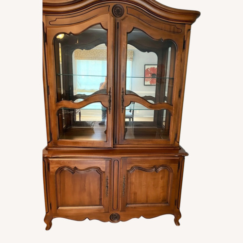 Used Ethan Allen Dark Brown Wood Wall Unit for sale on AptDeco