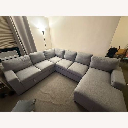 Used Playday Light Gray Fabric 3+ Piece Sectional for sale on AptDeco