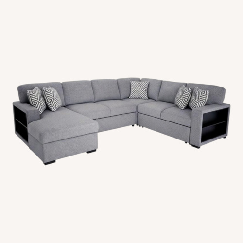 Used Playday Light Gray Fabric 3+ Piece Sectional for sale on AptDeco