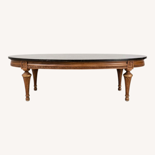 Used Vintage/Antique Finds Black Stone Coffee Table for sale on AptDeco