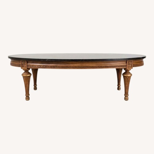 Used Vintage/Antique Finds Black Stone Coffee Table for sale on AptDeco