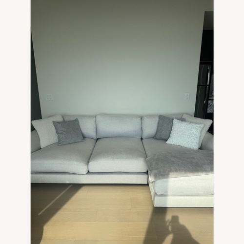Used West Elm Haven Light Gray Sectional With Chaise for sale on AptDeco