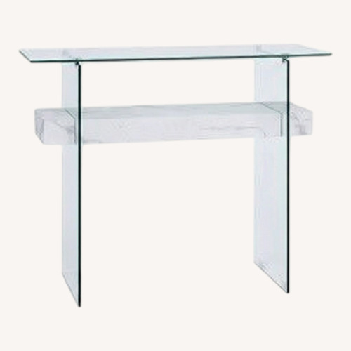 Used Transparent Glass Bar Cart for sale on AptDeco