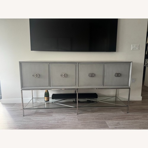 Used Safavieh Kingsley Light Gray Wood Sideboard for sale on AptDeco