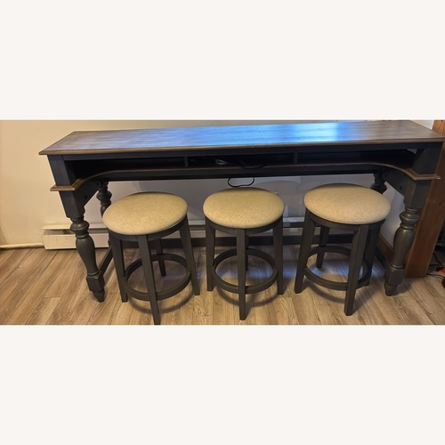 Used Liberty Furniture Dark Gray Wood Dining Set for sale on AptDeco