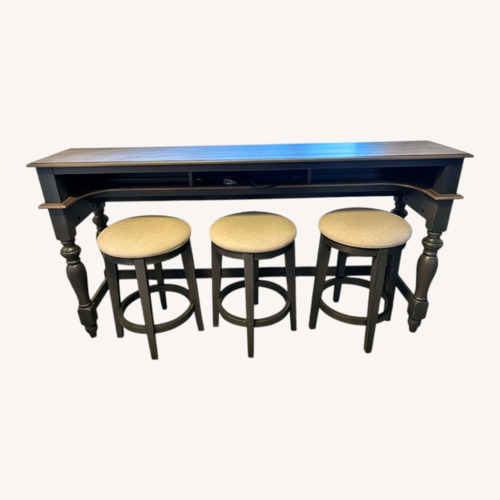 Used Liberty Furniture Dark Gray Wood Dining Set for sale on AptDeco