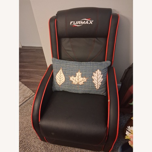 Used Black Faux Leather Armchair for sale on AptDeco