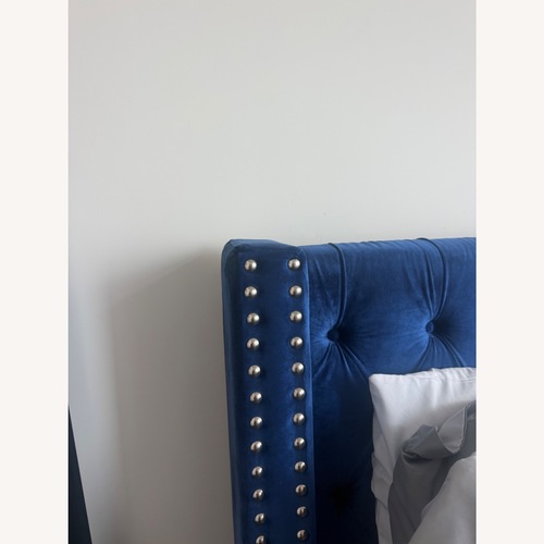 Used Royal Blue Bed Frame for sale on AptDeco