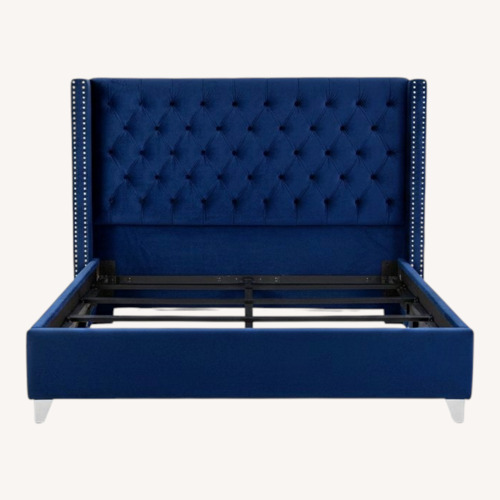 Used Royal Blue Bed Frame for sale on AptDeco