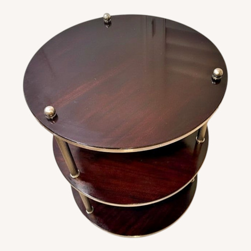 Used Vintage/Antique Finds Dark Brown Wood Side Table for sale on AptDeco