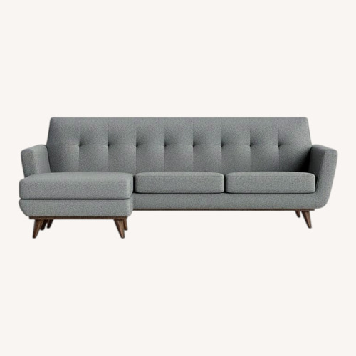 Used Joybird Hughes Light Gray Fabric 3+ Seater Sofa for sale on AptDeco