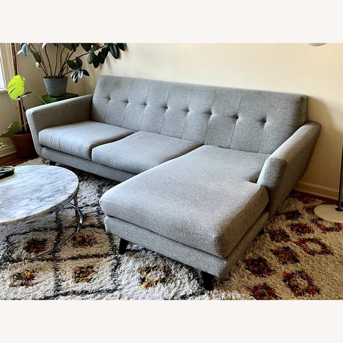 Used Joybird Hughes Light Gray Fabric 3+ Seater Sofa for sale on AptDeco