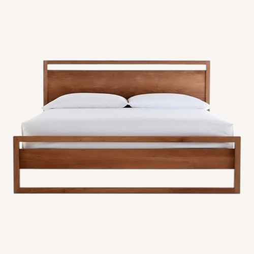 Used Crate & Barrel Linea II Natural King Bed for sale on AptDeco